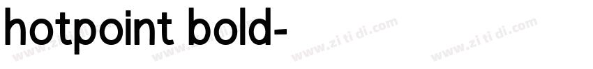 hotpoint bold字体转换